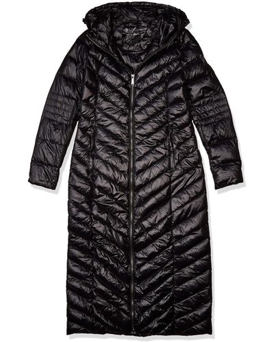 BCBGeneration Duffle Coat With Faux Fur Hood - Black