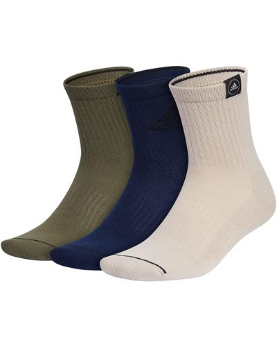 adidas Cushioned Sport High Quarter Socks With Arch Compression - Blue
