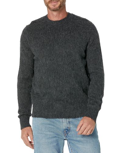 Brooks Brothers Brushed Wool Crewneck Sweater - Gray