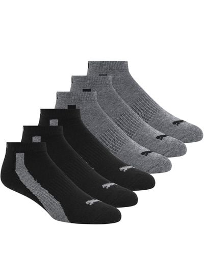PUMA Mens S 6 Pack Low Cut Socks - Black