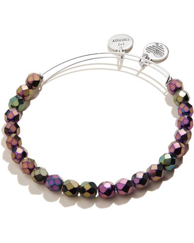 ALEX AND ANI Solstice Beaded Expandable Bangle For - Purple