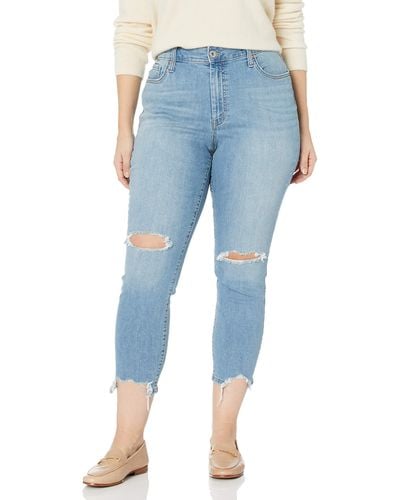 Jessica Simpson Size Adored Curvy High Rise Ankle Skinny Jean - Blue