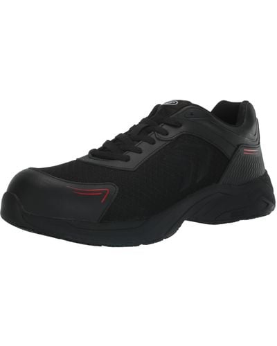Dr. Scholls S Blazer Slip Resistant Composite Toe Work Sneaker Black Leather 8.5 M