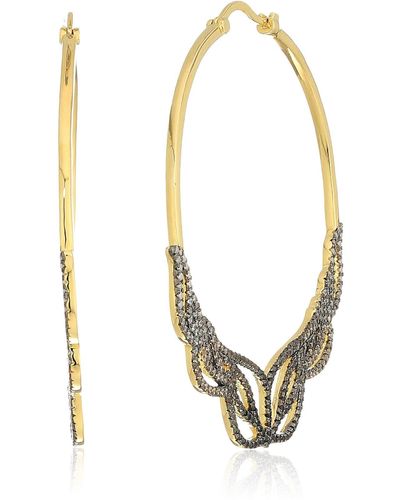 Noir Jewelry Gowing Hoop Earrings - Metallic