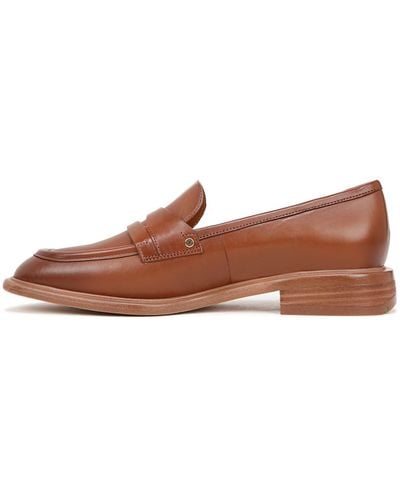 Franco Sarto S Edith Slip On Loafers Tobacco Brown Leather 9 M