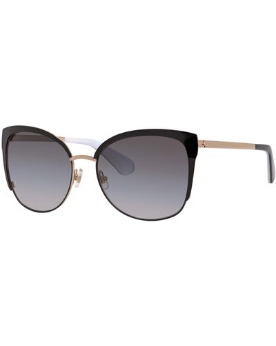 Kate Spade Genice Oval Sunglasses - Black