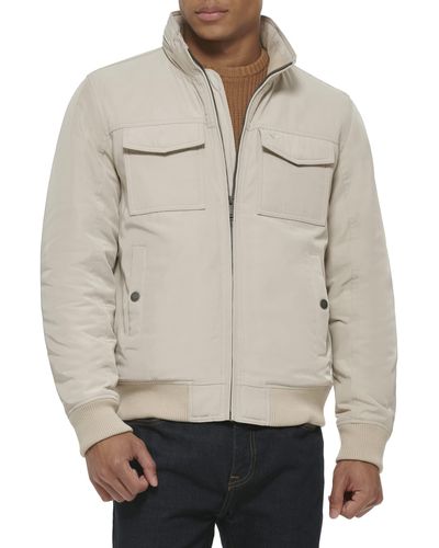 Dockers Quilted Lined Flight Bomber Jacket - Gray