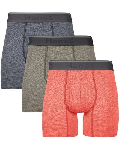 Hanes S Comfort Flex Fit Breathable Stretch Mesh 3 Pack Boxer Briefs - Gray