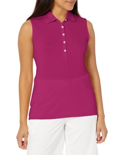 Greg Norman Collection Freedom Micro Pique S/l Polo - Purple