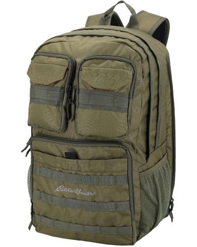 Eddie Bauer Cargo Backpack 30l Access Computer Sleeve And Dual Mesh Side Pockets - Green