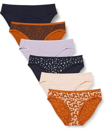 Amazon Essentials Slip Bikini in Cotone - Multicolore