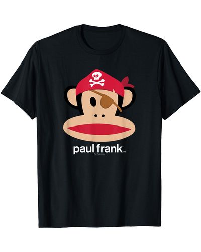 Paul Frank Halloween Julius Pirate Monkey Logo T-shirt - Black