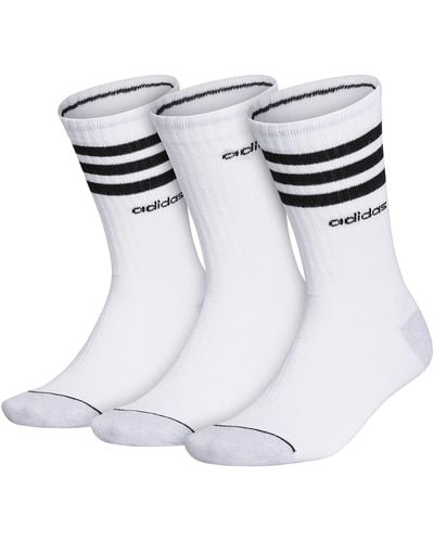 adidas 3-stripe Crew Socks - White