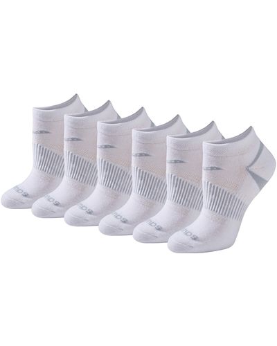 Saucony Selective Cushion Performance No Show Athletic Sport Socks - White