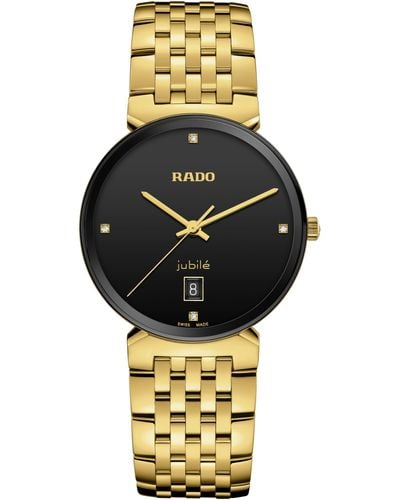 Rado Florence Swiss Quartz Dress Watch With Stainless Steel Strap - Black