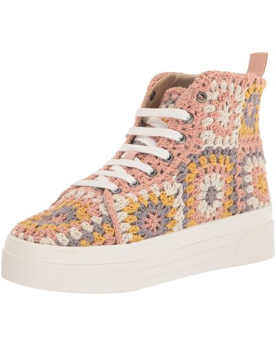 Lucky Brand Curla Crochet Platform Sneaker - Pink