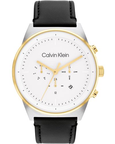 Calvin Klein Quartz 25200295 Ionic Plated Black Steel And Link Bracelet Watch