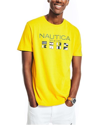 Nautica Logo Graphic T-shirt - Yellow