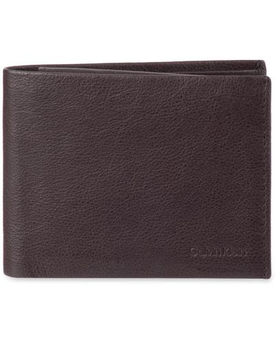 Calvin Klein Rfid Classic Passcase Wallet - Brown