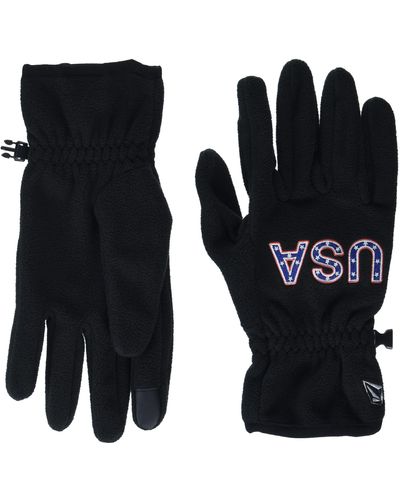 Volcom Mens Usst Fleece Snowboard Gloves - Black