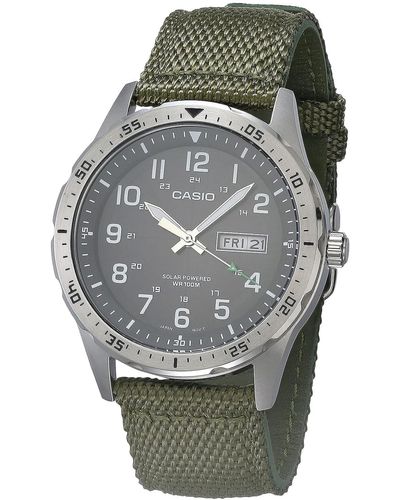 G-Shock Stainless Steel Solar Powered Cloth Strap - Green