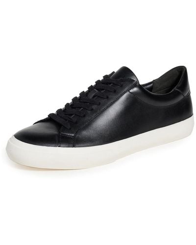 Vince S Fulton Lace Up Casual Fashion Sneaker Black Leather 10.5 M