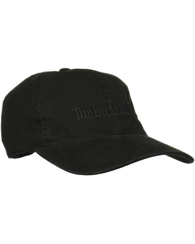 Timberland Southport Beach Cotton Canvas Cap with Self Backstrap and Metal Closure - Noir