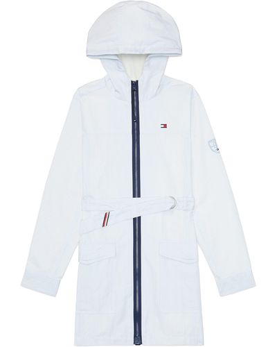 Tommy Hilfiger Hooded Jacket With Magnetic Zipper - White