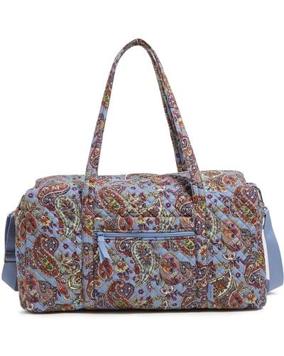 Vera Bradley Cotton Large Travel Duffel Bag - Purple