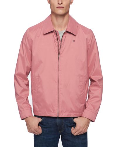 Tommy Hilfiger Lightweight Microtwill Golf Jacket - Pink