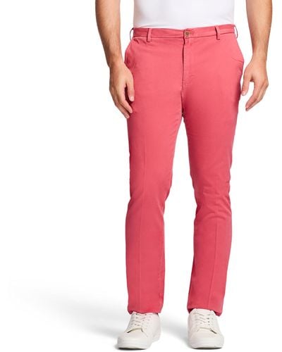 Izod Saltwater Stretch Flat-front Chino Pants - Red