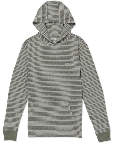 Volcom Static Stone Long Seleve Hooded Shirt - Gray