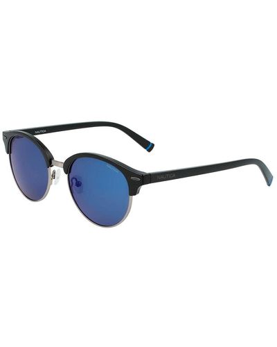 Nautica N3657sp Polarized Round Sunglasses - Black