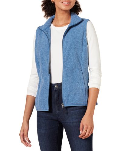 Amazon Essentials Classic-fit Sleeveless Polar Soft Fleece Vest - Blue