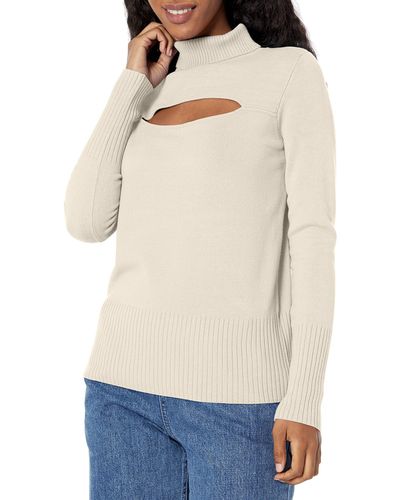 French Connection Babysoft Cut Out Sweater - White