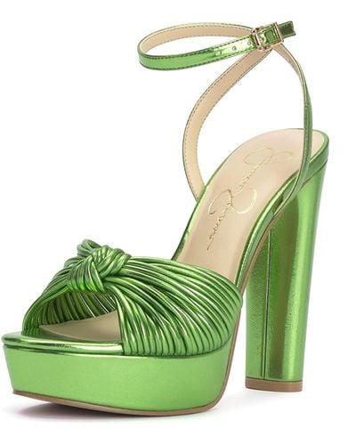 Jessica Simpson Immie Platform Sandal Wedge - Green
