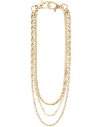 Lucky Brand Gold Tone Multi Chain Wallet Chain - White