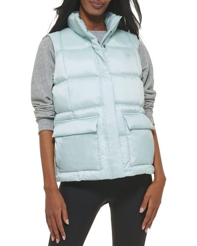 Levi's Sporty Box Quilted Puffer Vest - Blue
