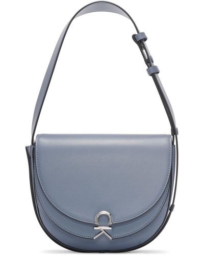 Calvin Klein Crisell Organizational Sattel Crossbody - Blau