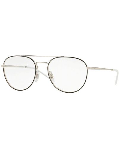 Ray-Ban Rx6414 Square Metal Eyeglass Frames - Black