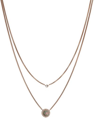 Fossil Rose Gold-tone Necklace - Metallic