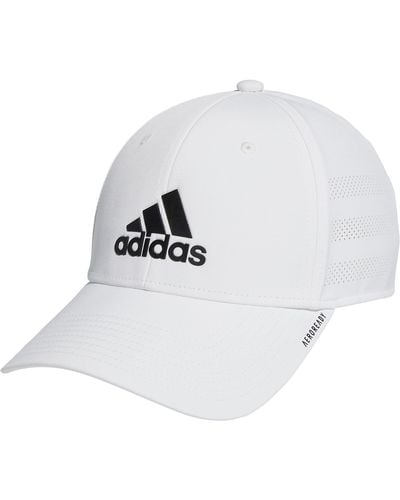 adidas Gameday 3 Structured Stretch Fit Cap - White