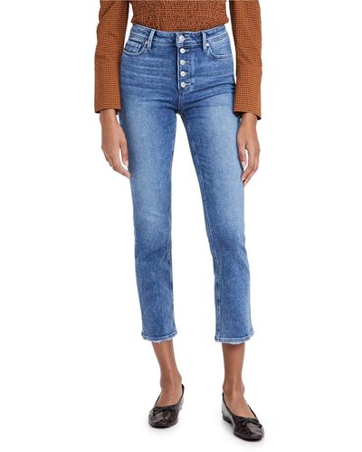 PAIGE Cindy Exposed Button Fly Skinny Pant - Blue