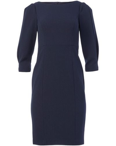 Eliza J Petite 3/4 Sleeve Sheath Dress - Blue