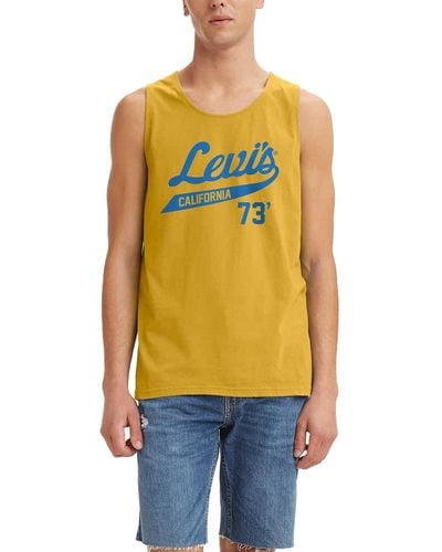 Levi's Relaxed-fit Baseball Logo Tank Top - Yellow
