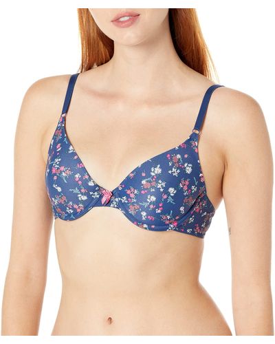Maidenform One Fab Fit Wireless Demi Bra With Convertible Straps And  Lightly Lined Cups in Purple