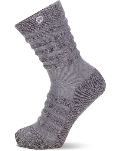 Merrell And After Sport Reverse Terry Crew Socks-1 Pair Pack-soft & Cushioned Comfort - Gray