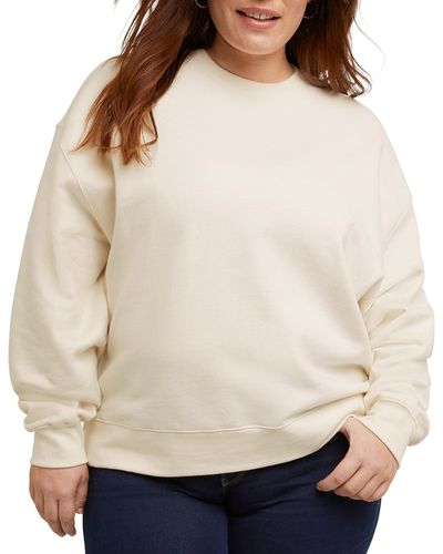 Hanes Originals Plus Size Crewneck Sweatshirt - Natural