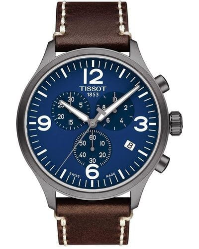 Tissot Mens Chrono Xl 316l Stainless Steel Case With Gray Pvd Coating Quartz Watch - Brown