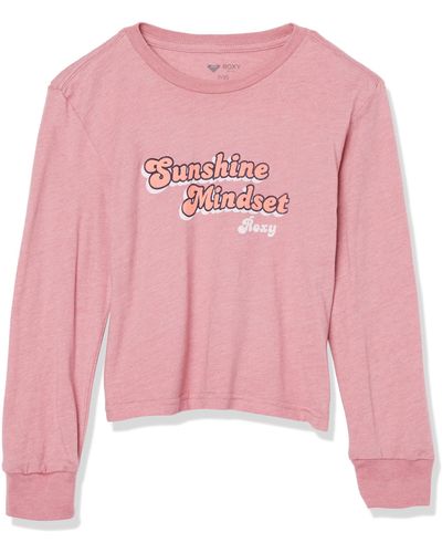 Roxy Mens Sun Light Long Sleeve T-shirt T Shirt - Pink